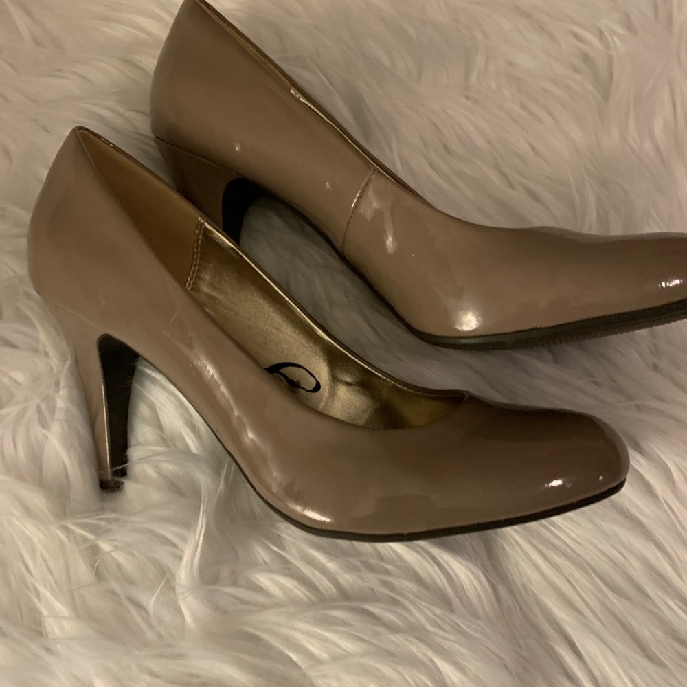 Nude Patent Leather Heels by Steve Madden